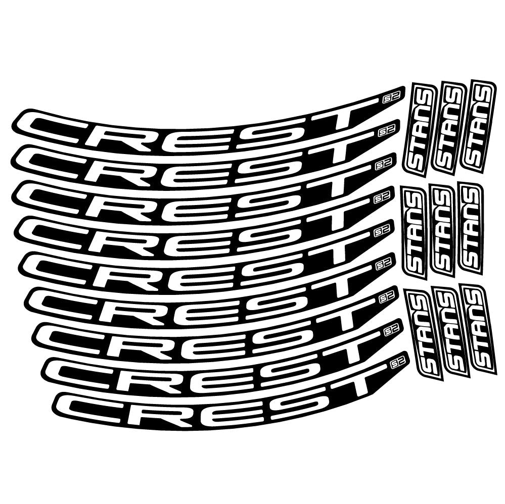 Autocollant Stans Crest S2, Roues VTT 29, Autocollant Vélo vinyle