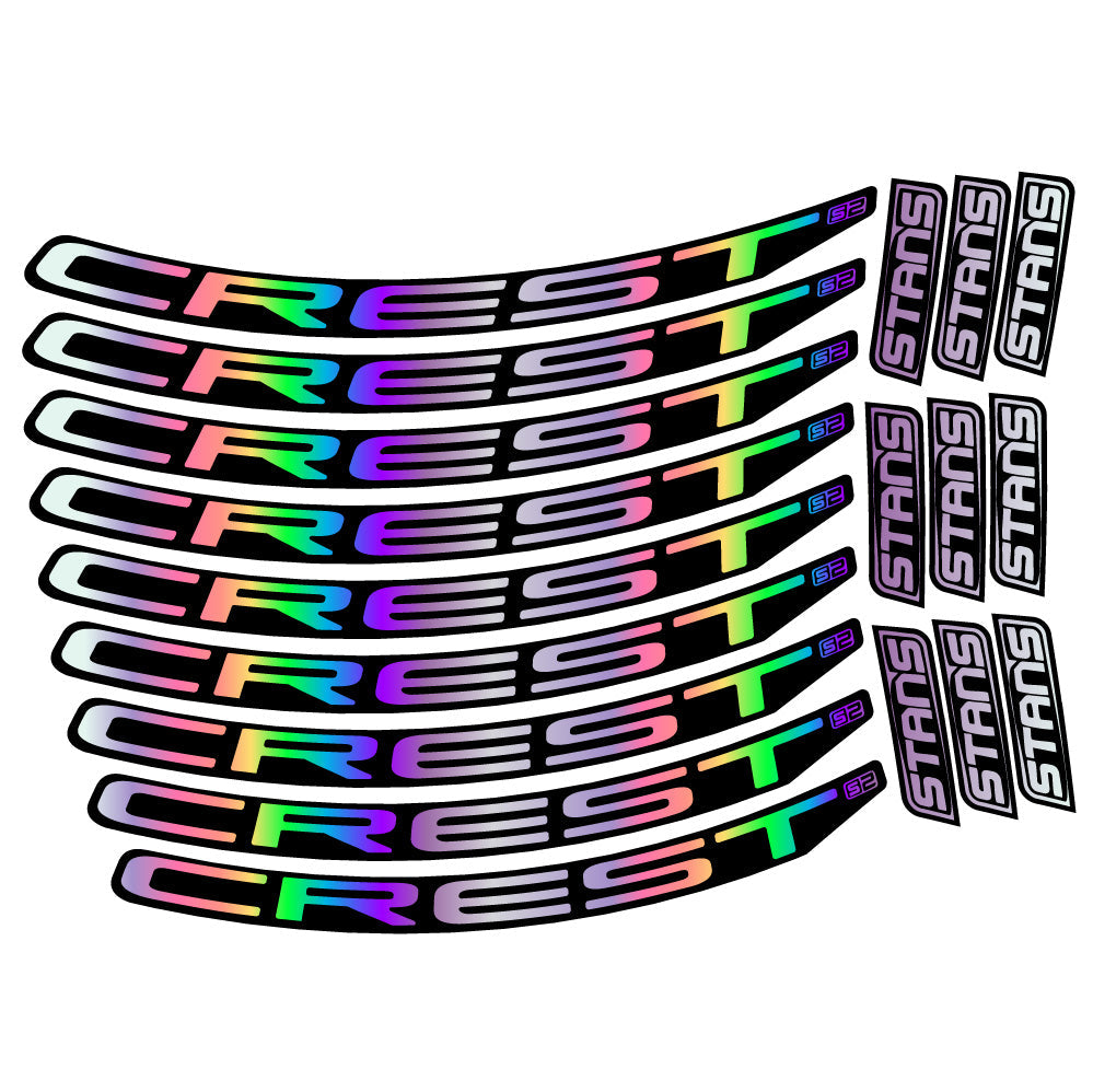 Autocollant Stans Crest S2, Roues VTT 29, Autocollant Vélo vinyle