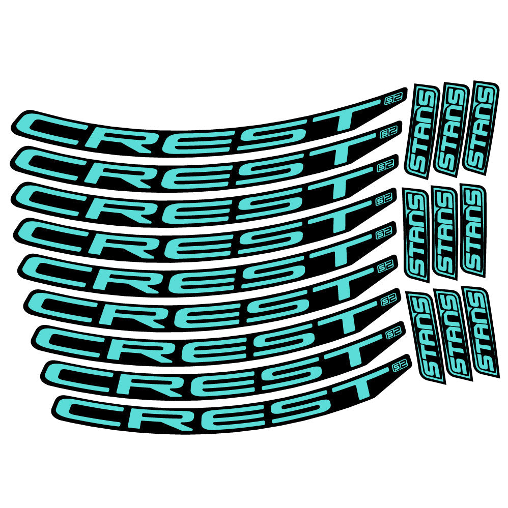 Autocollant Stans Crest S2, Roues VTT 29, Autocollant Vélo vinyle