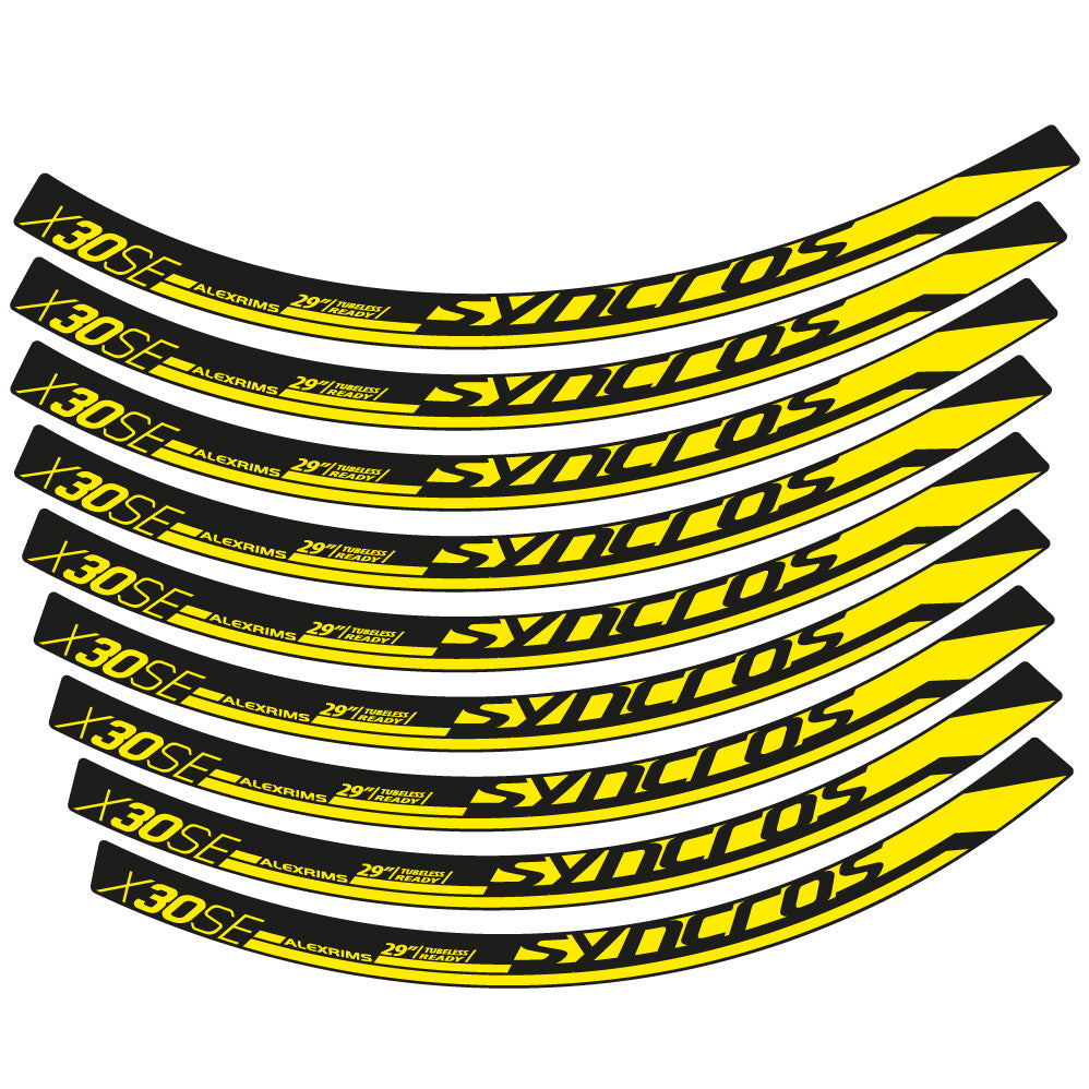 Autocollant Syncross X30SE, Roues VTT 29, Autocollant Vélo vinyle