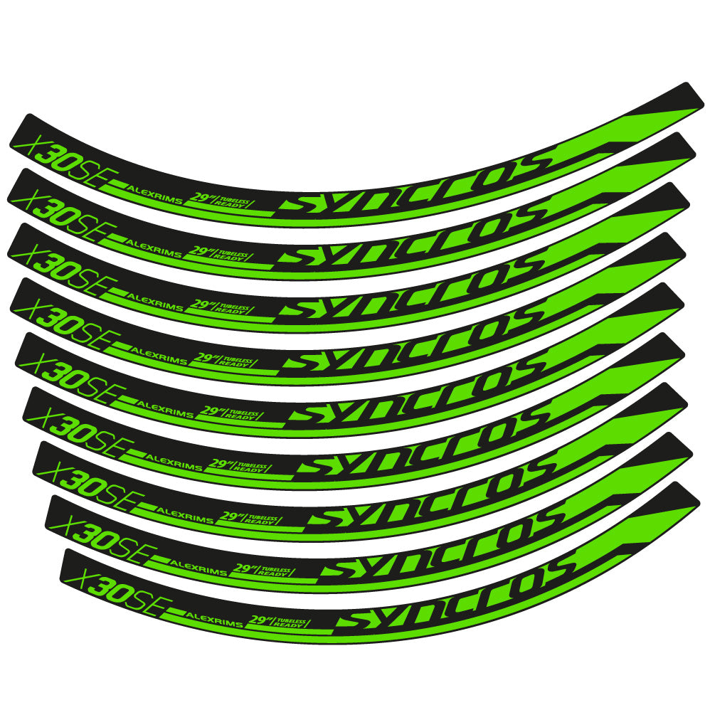 Autocollant Syncross X30SE, Roues VTT 29, Autocollant Vélo vinyle