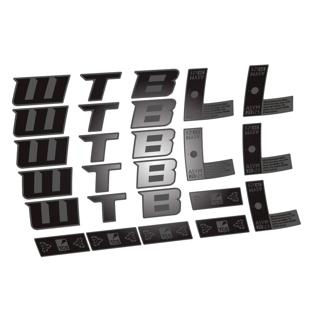 Autocollant WTB ASYM i23, Roues VTT 29, Autocollant Vélo vinyle