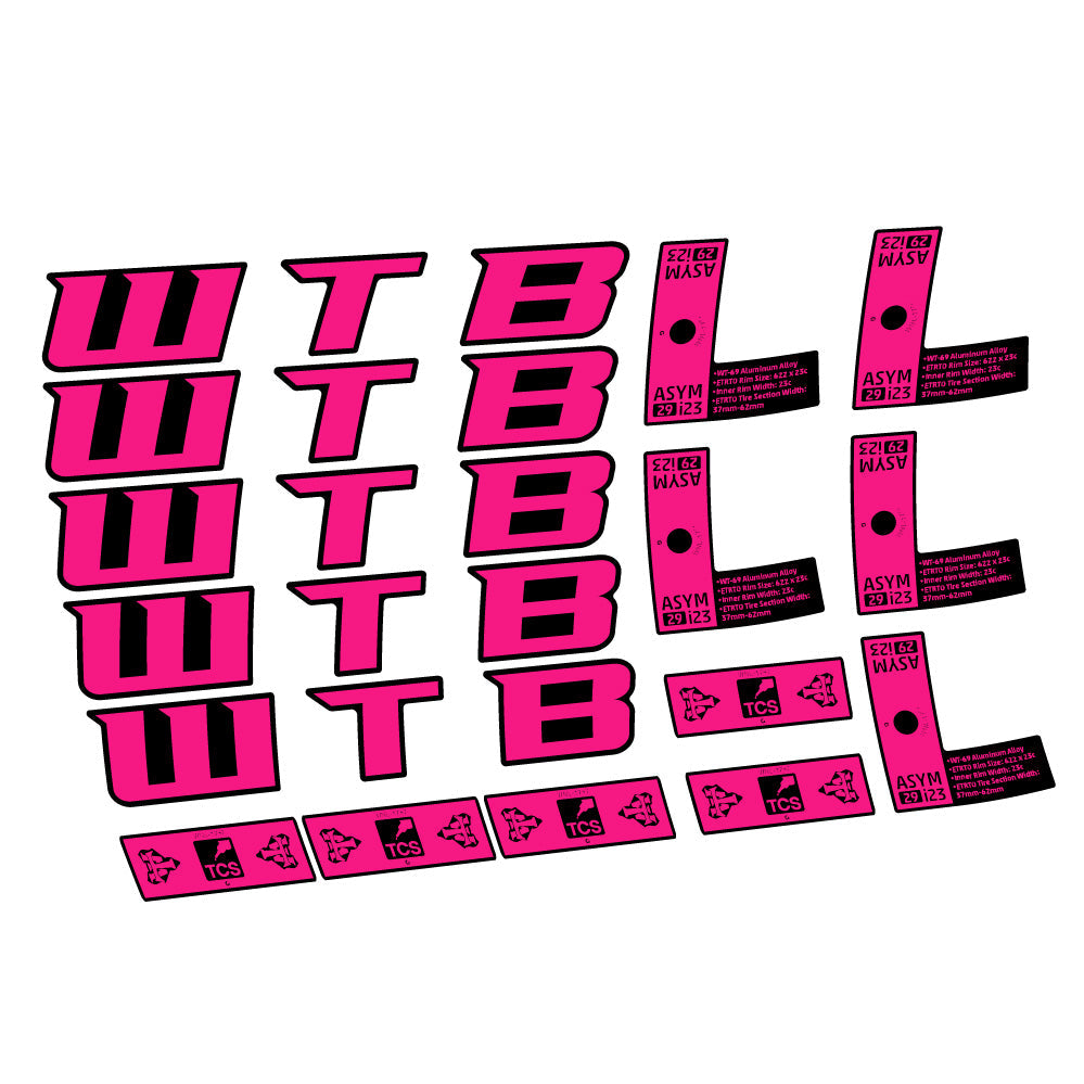 Autocollant WTB ASYM i23, Roues VTT 29, Autocollant Vélo vinyle
