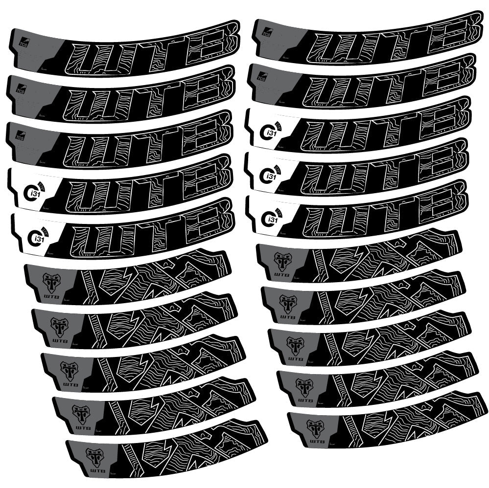 Autocollant WTB Ci31 Carbon, Roues VTT 29, Autocollant Vélo vinyle