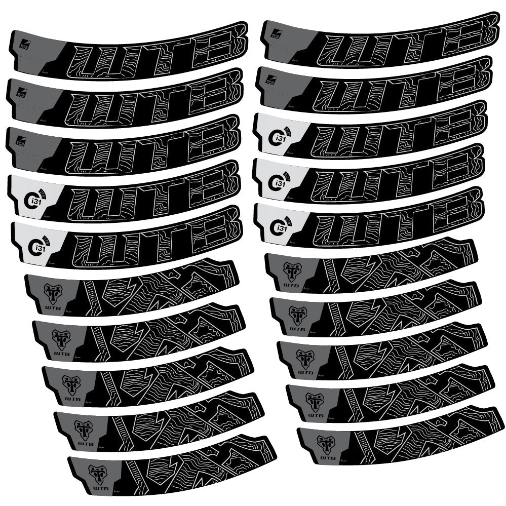 Autocollant WTB Ci31 Carbon, Roues VTT 29, Autocollant Vélo vinyle