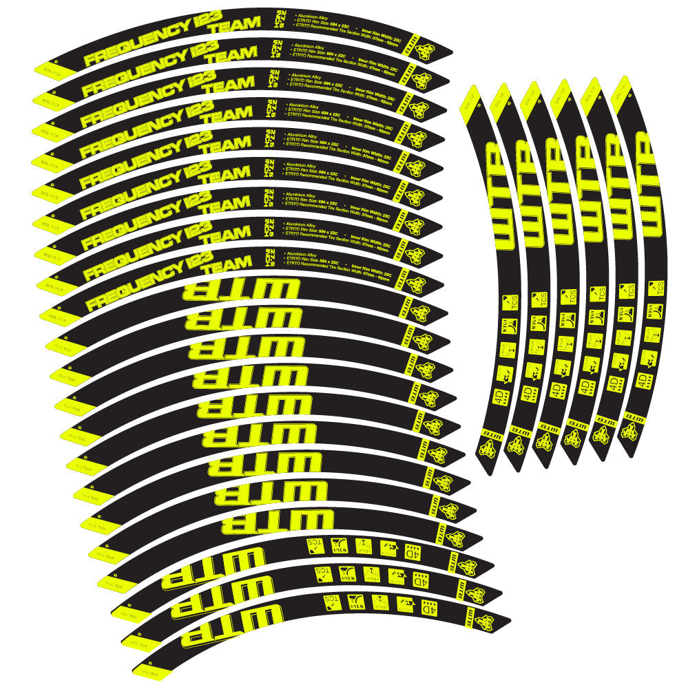 Autocollant WTB Frequency i23 Team, Roues VTT 29, Autocollant Vélo vinyle