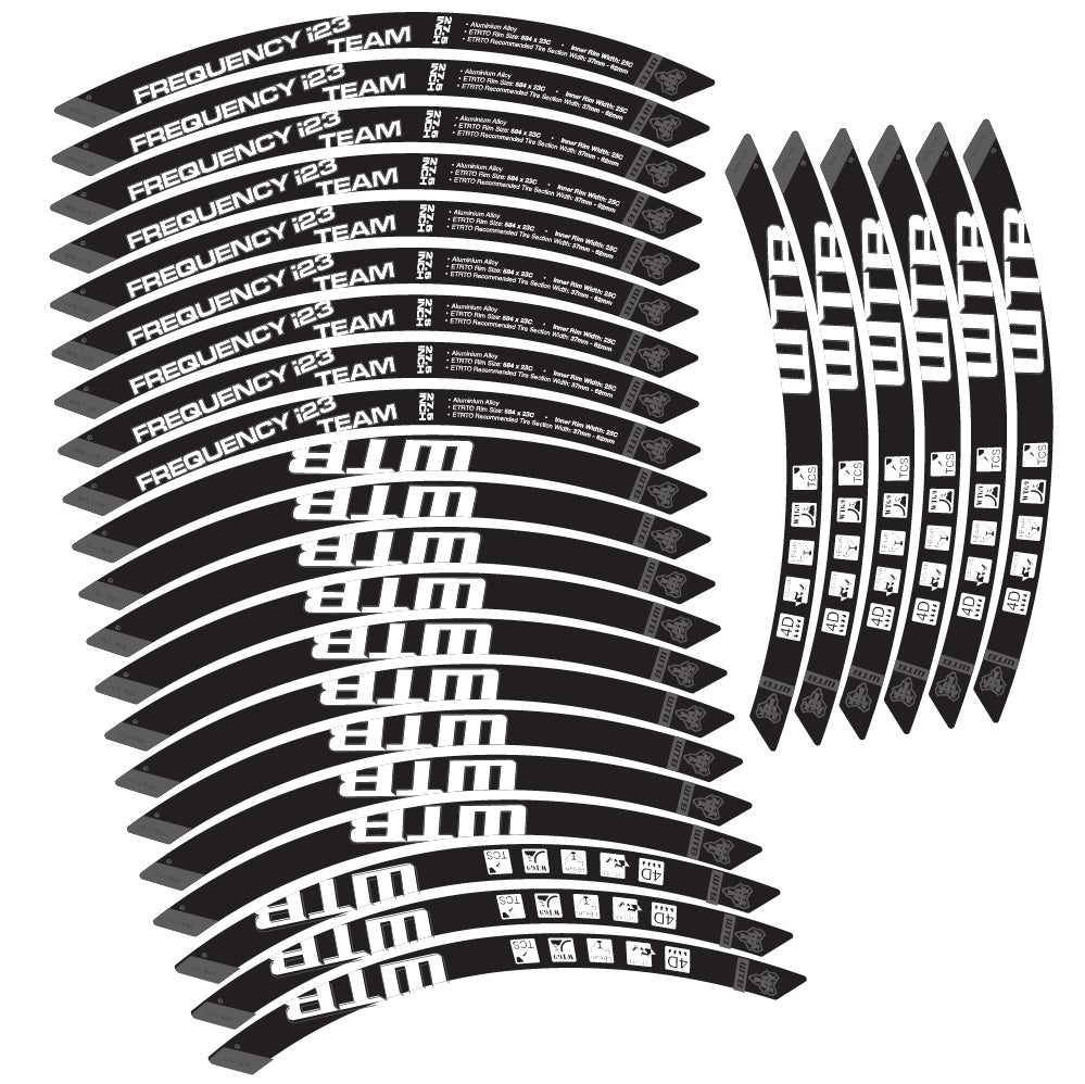 Autocollant WTB Frequency i23 Team, Roues VTT 29, Autocollant Vélo vinyle