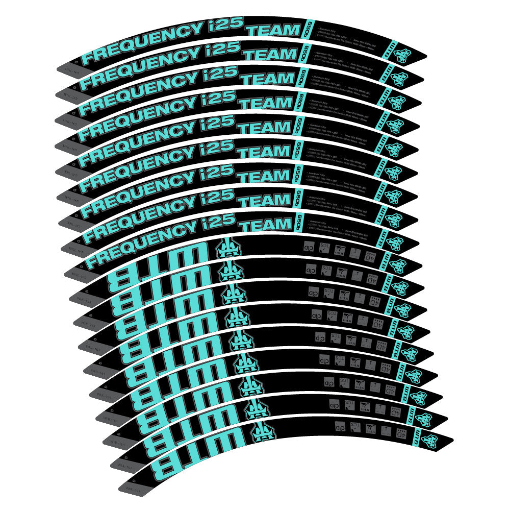Autocollant WTB Frequency i25 Team, Roues VTT 29, Autocollant Vélo vinyle