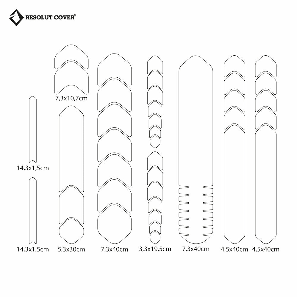 Autocollant Resolut Cover®, Cadre Protection, Autocollant Vélo vinyle 