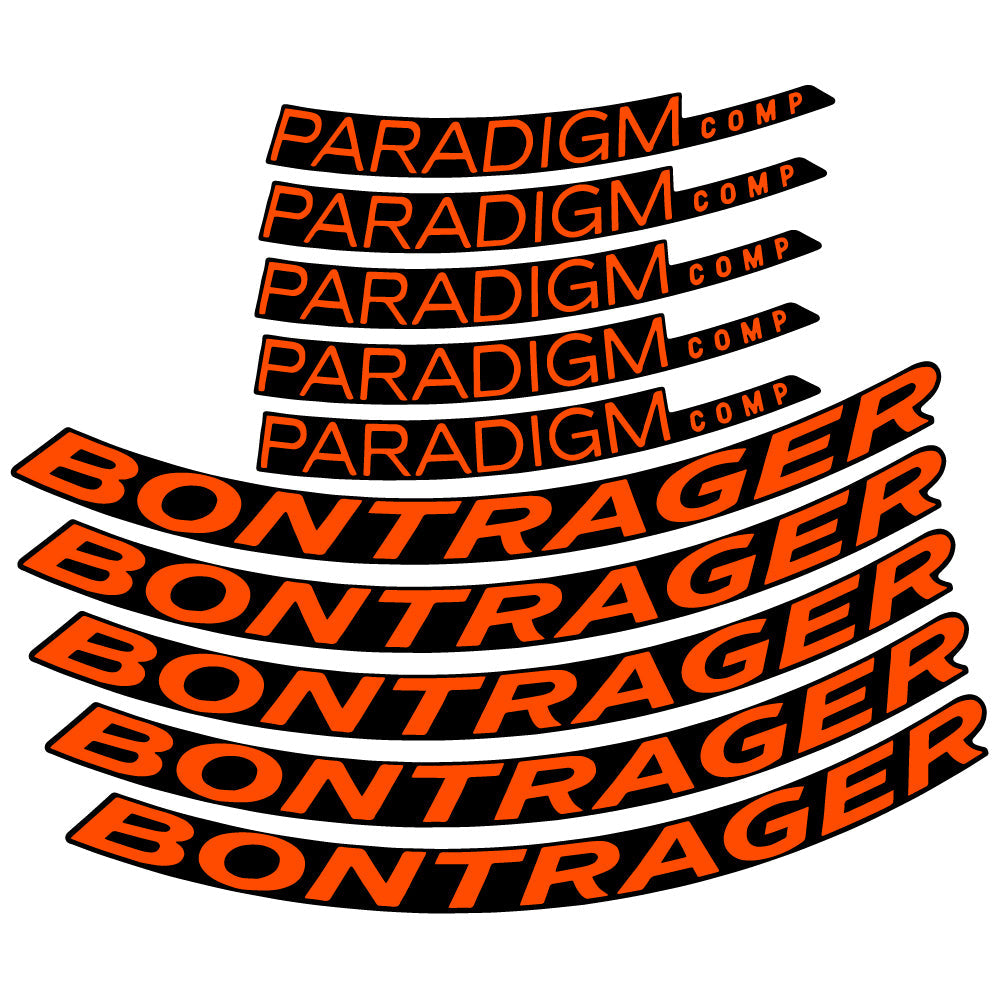 Autocollant Bontrager Paradigm Comp TLR Disc 2022, Roues Route 22mm, Autocollant Vinyle