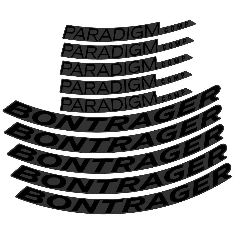 Autocollant Bontrager Paradigm Comp TLR Disc 2022, Roues Route 22mm, Autocollant Vinyle
