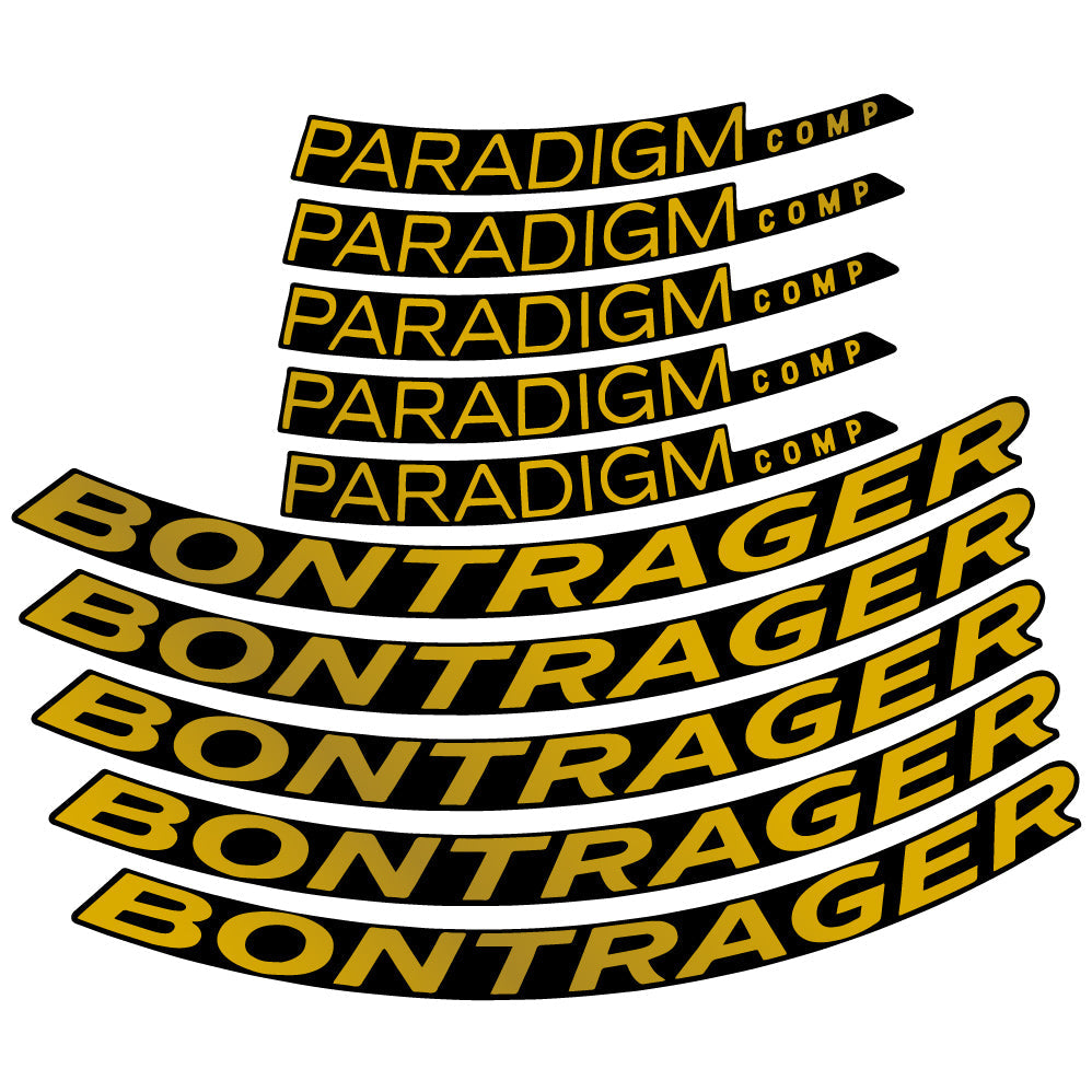 Autocollant Bontrager Paradigm Comp TLR Disc 2022, Roues Route 22mm, Autocollant Vinyle