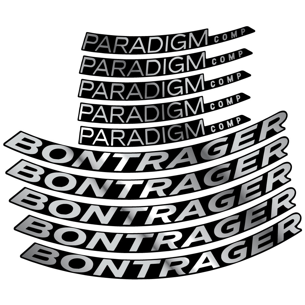 Autocollant Bontrager Paradigm Comp TLR Disc 2022, Roues Route 22mm, Autocollant Vinyle