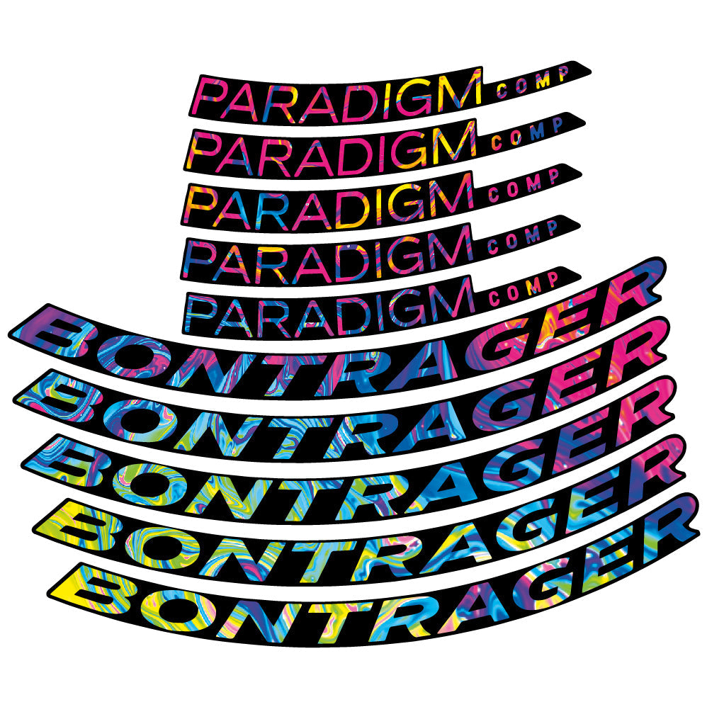 Autocollant Bontrager Paradigm Comp TLR Disc 2022, Roues Route 22mm, Autocollant Vinyle