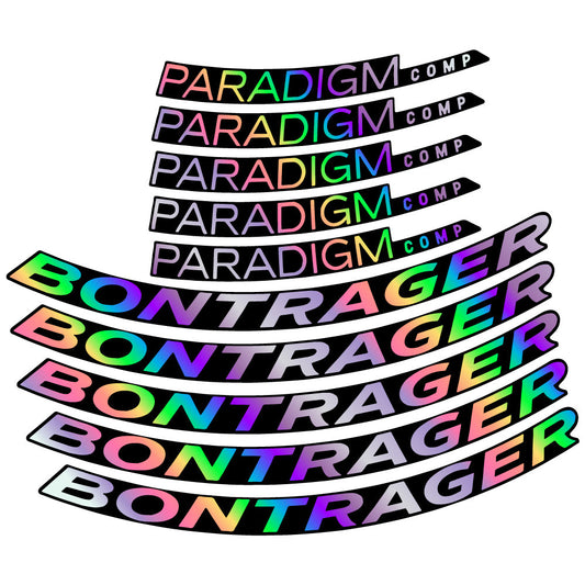 Autocollant Bontrager Paradigm Comp TLR Disc 2022, Roues Route 22mm, Autocollant Vinyle