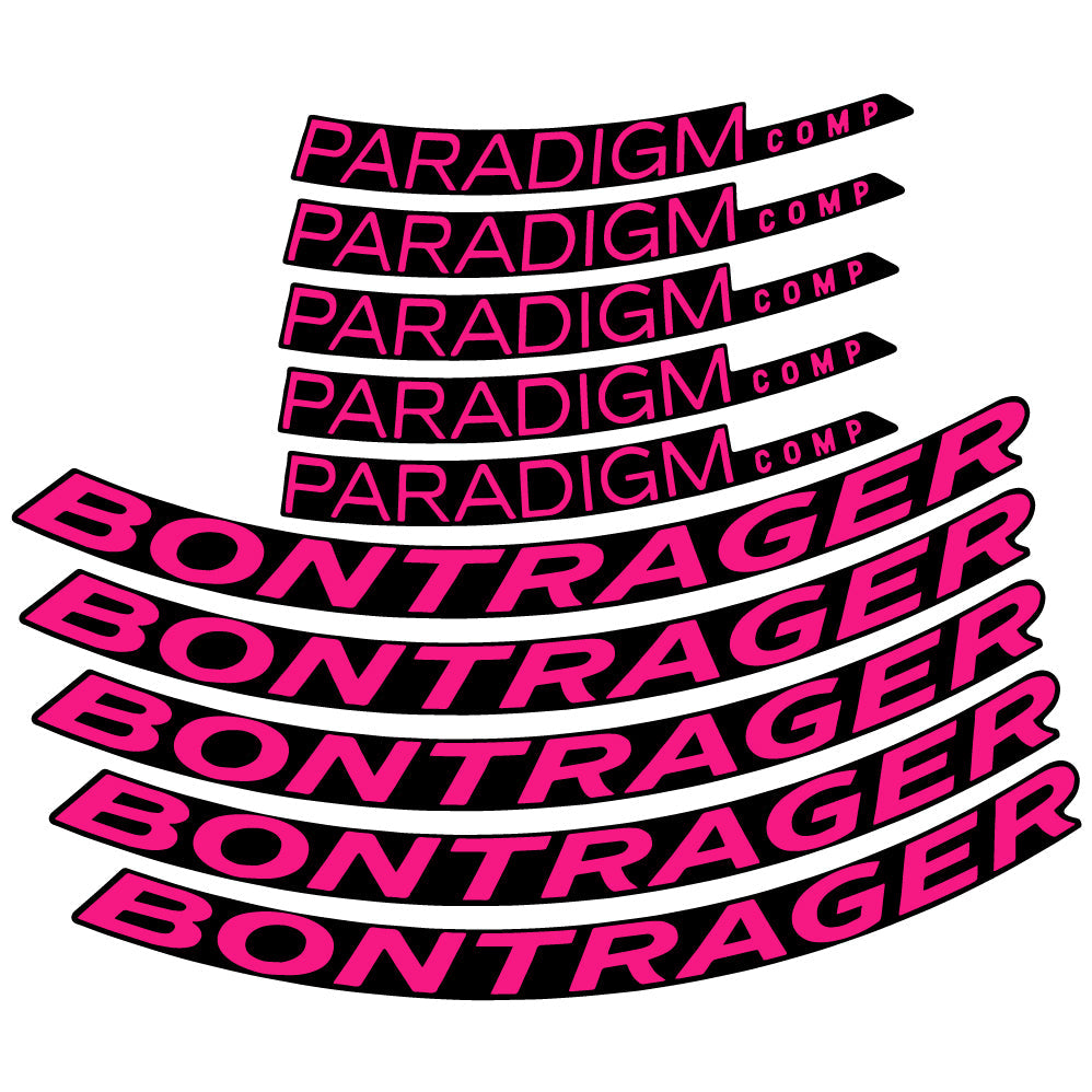 Autocollant Bontrager Paradigm Comp TLR Disc 2022, Roues Route 22mm, Autocollant Vinyle