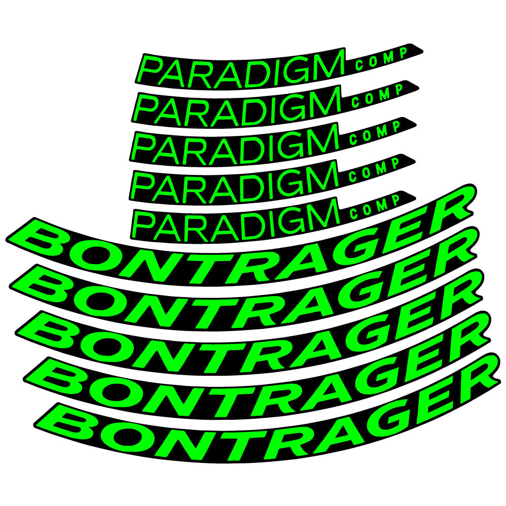 Autocollant Bontrager Paradigm Comp TLR Disc 2022, Roues Route 22mm, Autocollant Vinyle