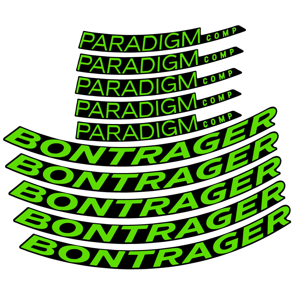 Autocollant Bontrager Paradigm Comp TLR Disc 2022, Roues Route 22mm, Autocollant Vinyle