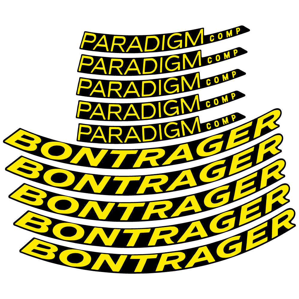 Autocollant Bontrager Paradigm Comp TLR Disc 2022, Roues Route 22mm, Autocollant Vinyle