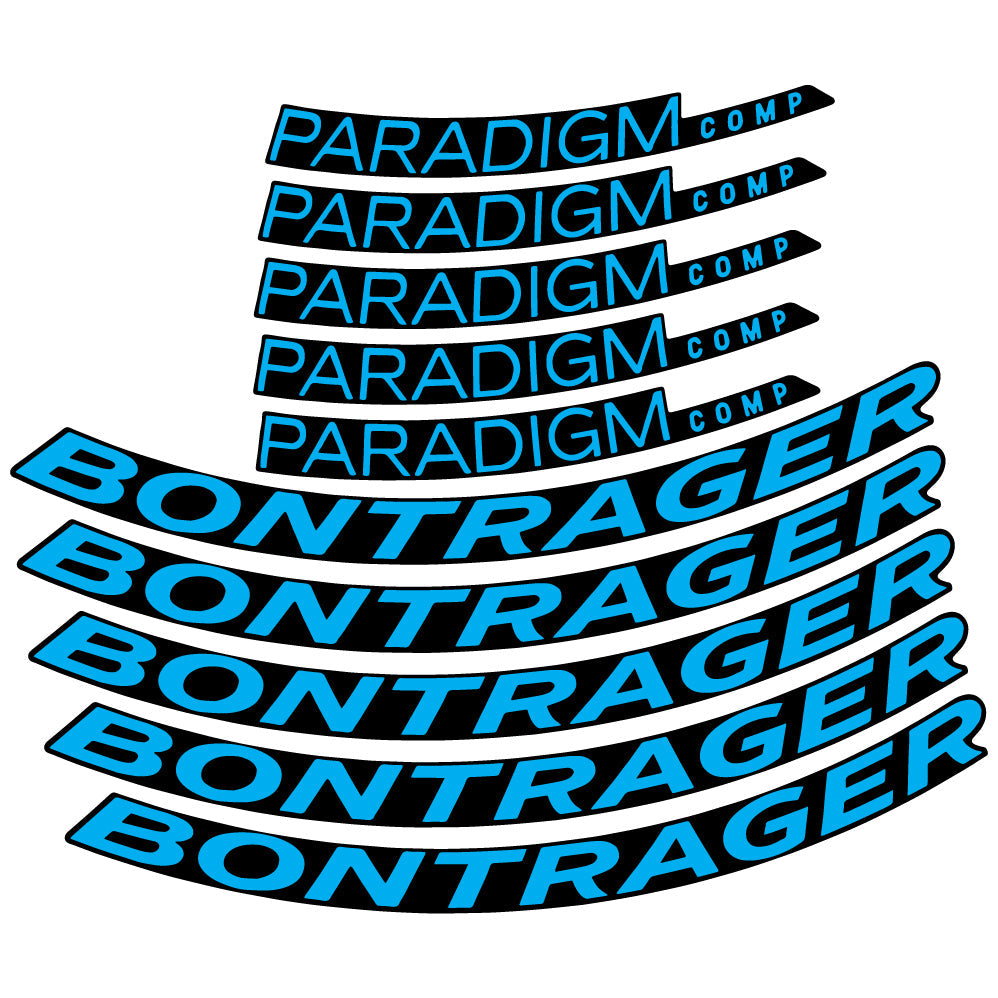 Autocollant Bontrager Paradigm Comp TLR Disc 2022, Roues Route 22mm, Autocollant Vinyle