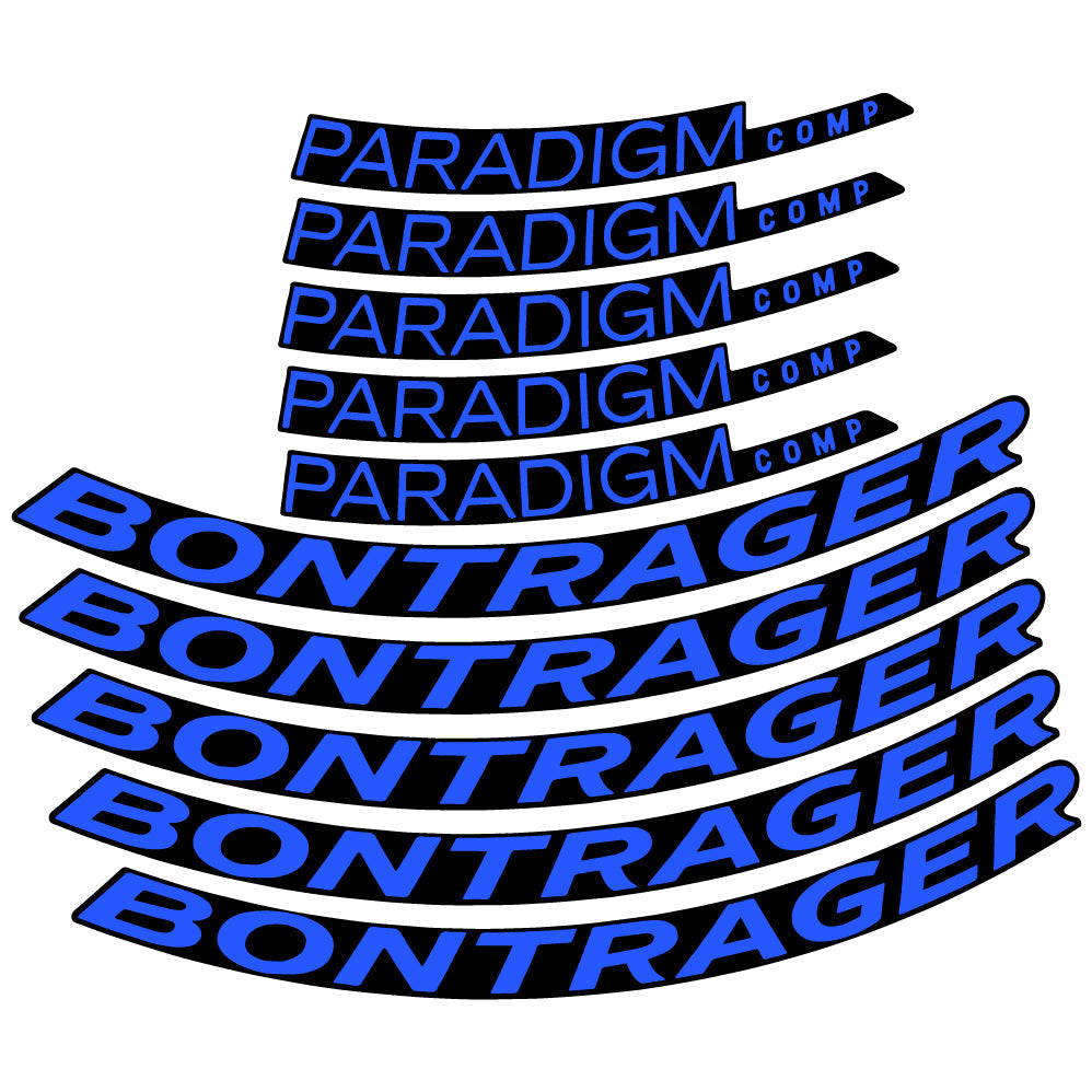 Autocollant Bontrager Paradigm Comp TLR Disc 2022, Roues Route 22mm, Autocollant Vinyle