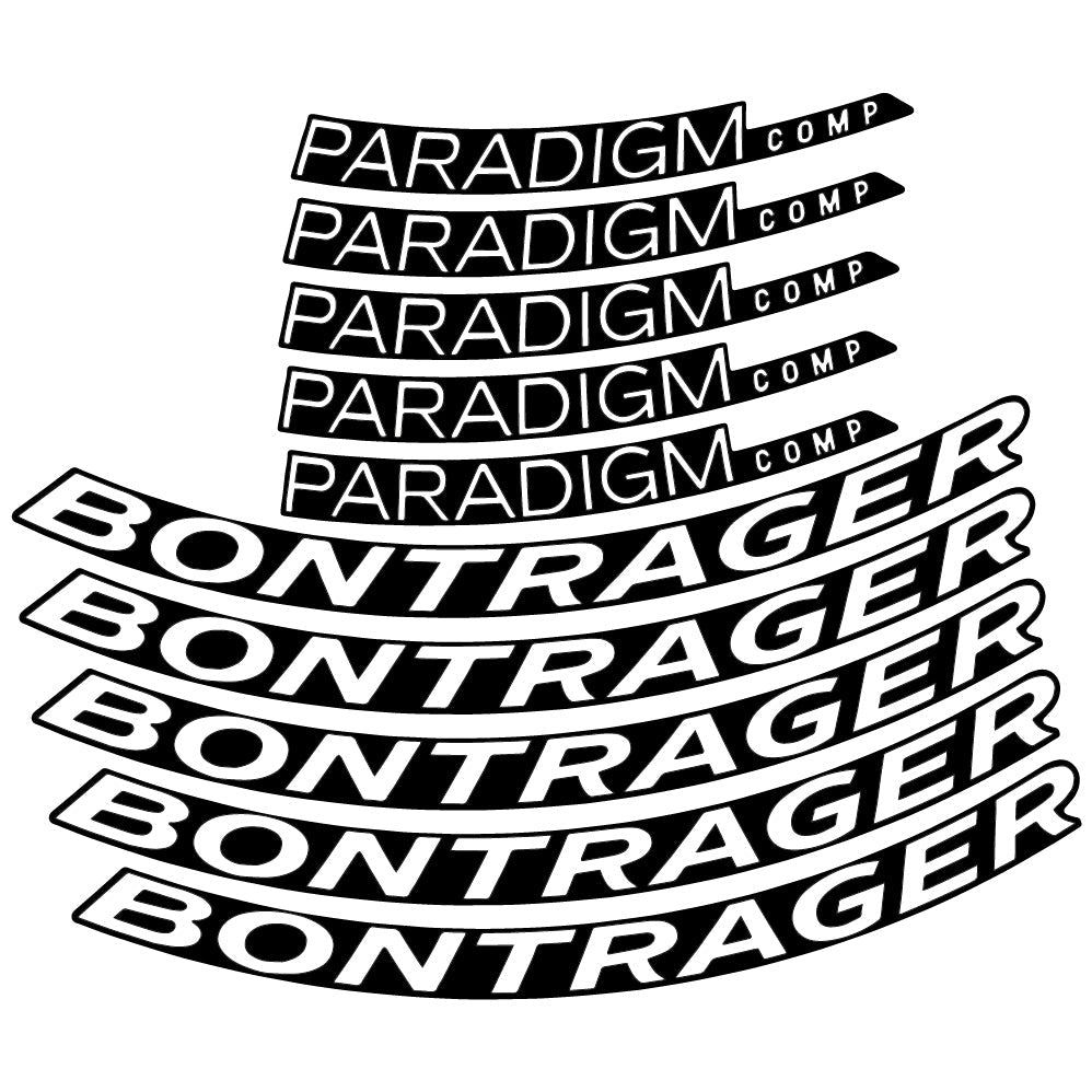 Autocollant Bontrager Paradigm Comp TLR Disc 2022, Roues Route 22mm, Autocollant Vinyle