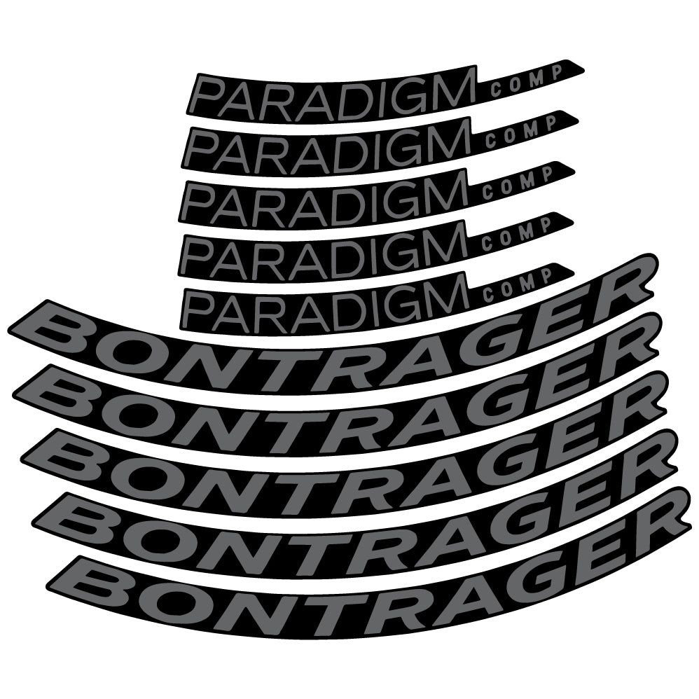 Autocollant Bontrager Paradigm Comp TLR Disc 2022, Roues Route 22mm, Autocollant Vinyle