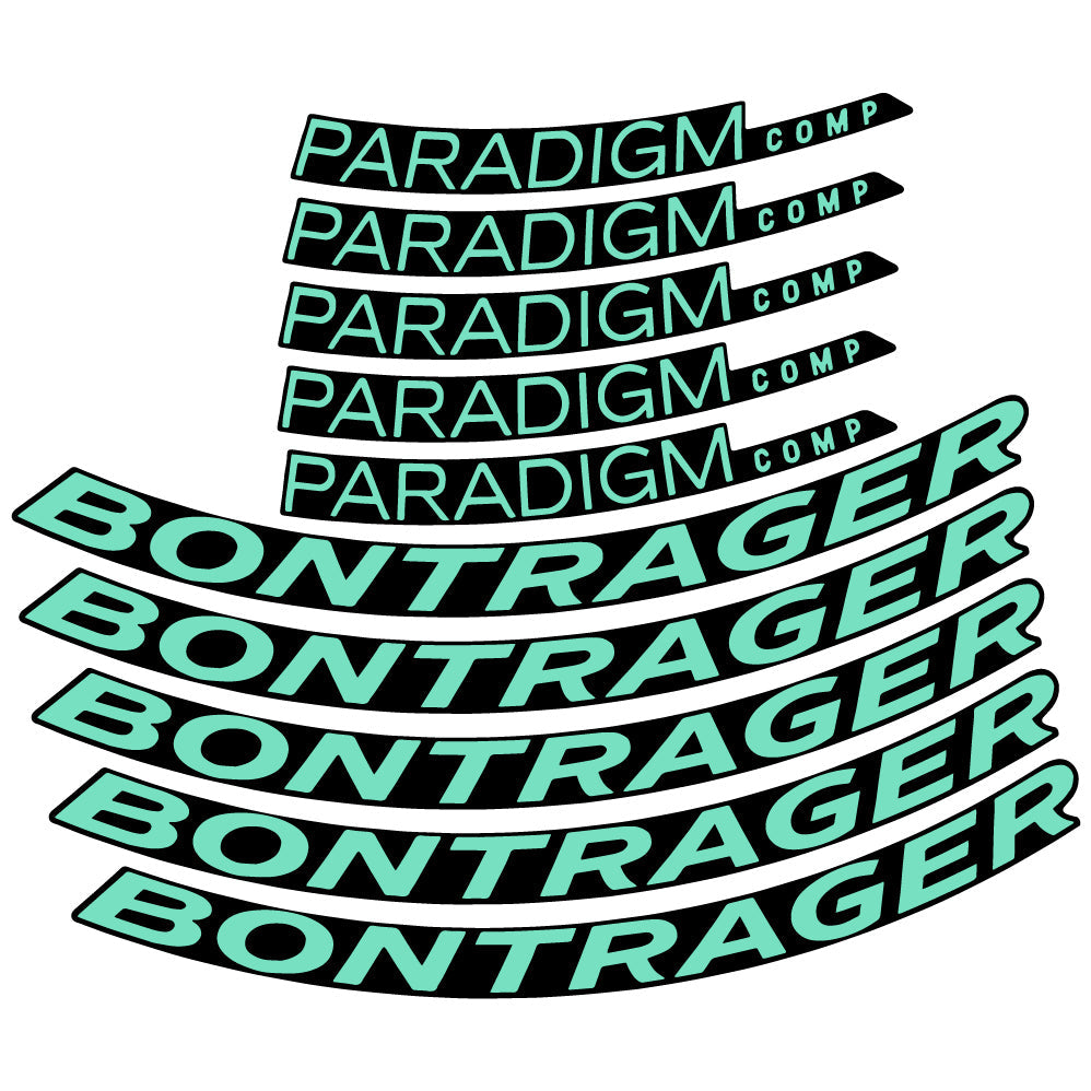 Autocollant Bontrager Paradigm Comp TLR Disc 2022, Roues Route 22mm, Autocollant Vinyle