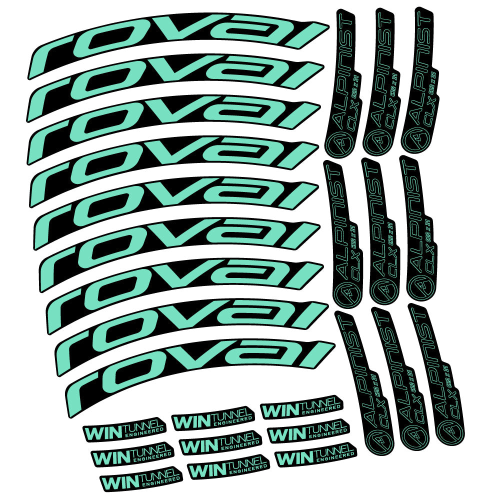 Autocollant Roval Alpinist CLX, Roues Route 33mm, Autocollant Vélo vinyle