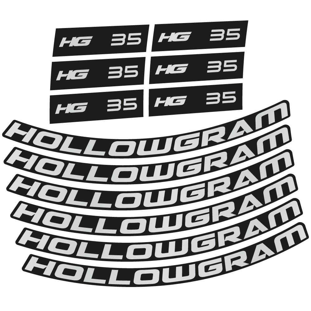 Autocollant Hollowgram HG 35, Roues Route 35mm, Autocollant Vélo vinyle