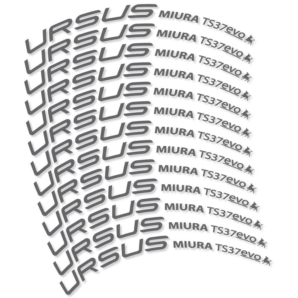 Autocollant Ursus Miura Ts37 Evo Disc, Roues Route 37 mm, Autocollant Vélo vinyle