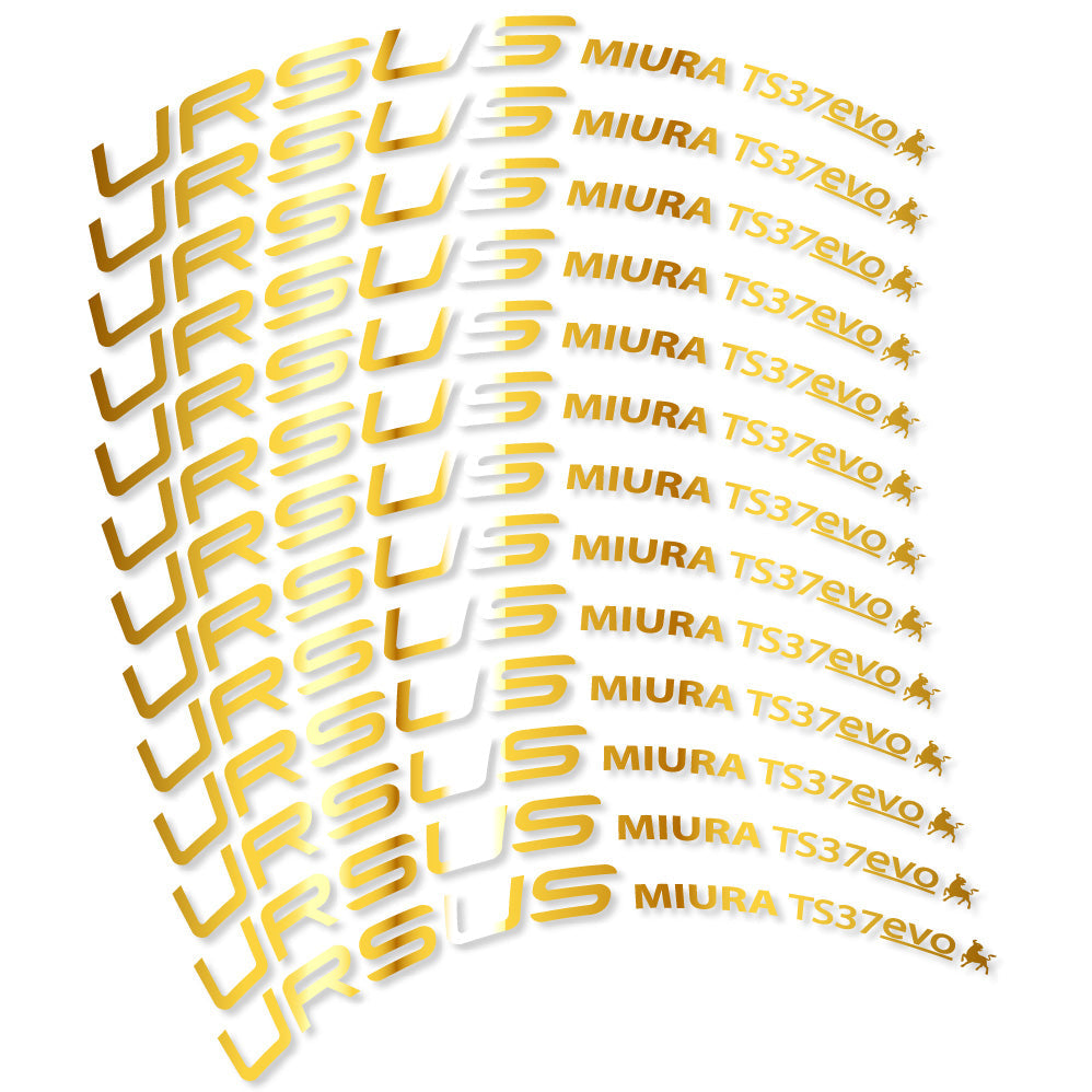 Autocollant Ursus Miura Ts37 Evo Disc, Roues Route 37 mm, Autocollant Vélo vinyle