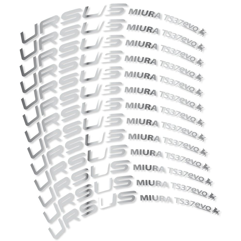 Autocollant Ursus Miura Ts37 Evo Disc, Roues Route 37 mm, Autocollant Vélo vinyle