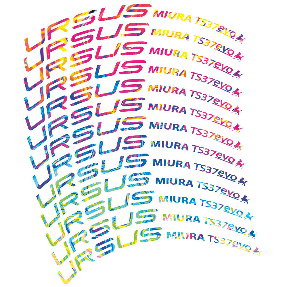 Autocollant Ursus Miura Ts37 Evo Disc, Roues Route 37 mm, Autocollant Vélo vinyle