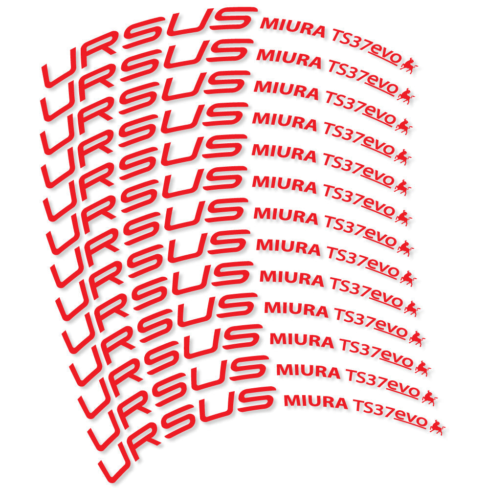 Autocollant Ursus Miura Ts37 Evo Disc, Roues Route 37 mm, Autocollant Vélo vinyle