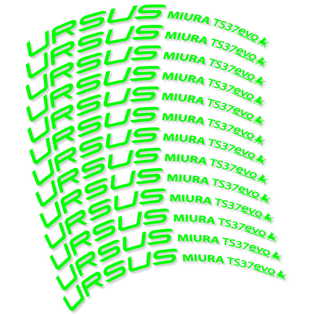 Autocollant Ursus Miura Ts37 Evo Disc, Roues Route 37 mm, Autocollant Vélo vinyle
