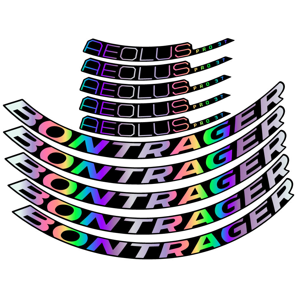 Autocollant Bontrager Aeolus Pro 37 Disc 2022, Roues Route 40 mm, Autocollant Vélo vinyle