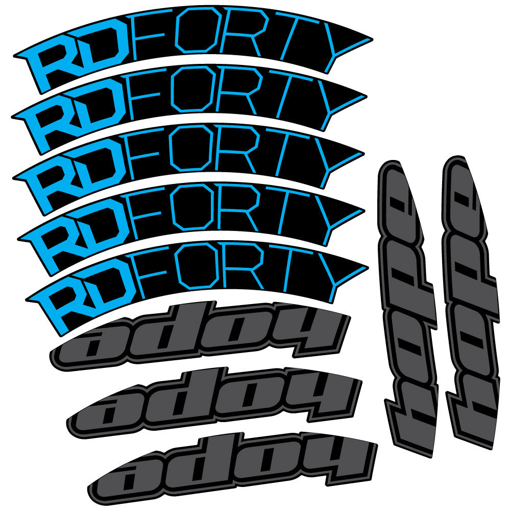 Autocollant Hope RD Forty 2020, Roues Route 40mm, Autocollant Vélo vinyle