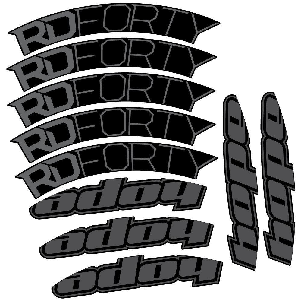 Autocollant Hope RD Forty 2020, Roues Route 40mm, Autocollant Vélo vinyle