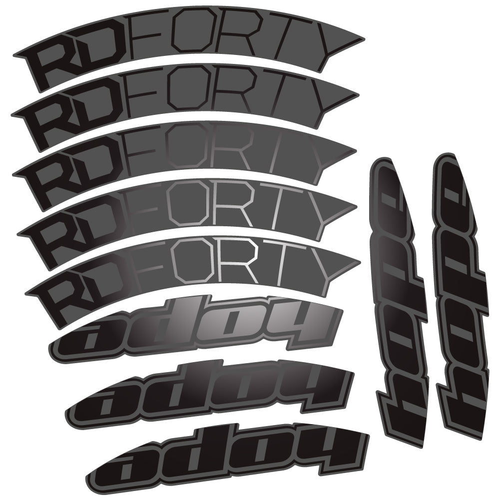 Autocollant Hope RD Forty 2020, Roues Route 40mm, Autocollant Vélo vinyle