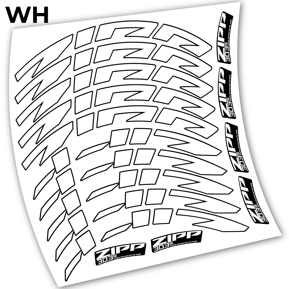 Autocollant Zipp 303 s 2021, Roues Route 40mm Vélos, autocollant vinyle