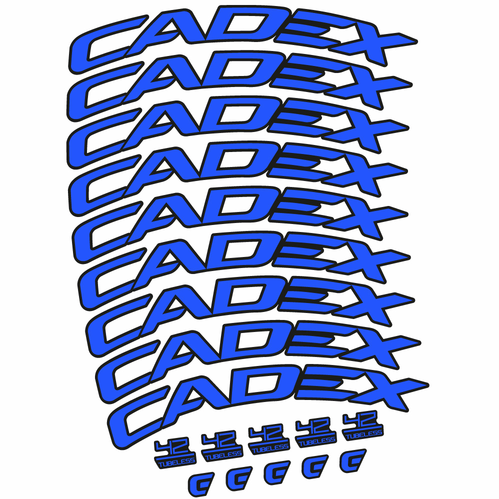 Autocollant CADEX 42 Tubeless Shoe Brake, Roues Route 42, Autocollant Vélo vinyle
