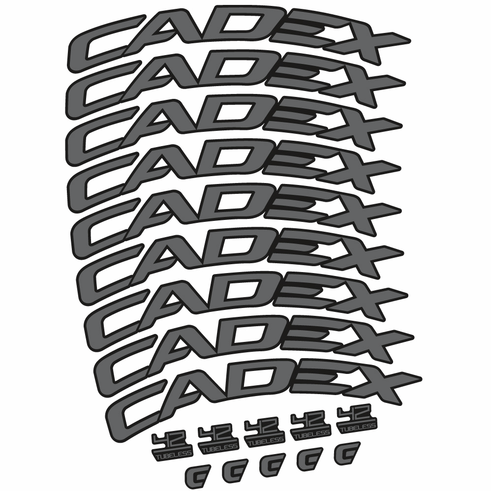 Autocollant CADEX 42 Tubeless Shoe Brake, Roues Route 42, Autocollant Vélo vinyle