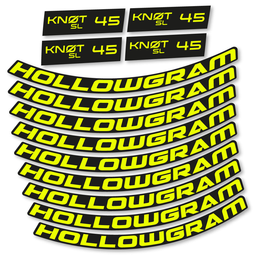 Autocollant Hollowgram Knot SL 45, Roues Route 45 mm, Autocollant Vélo vinyle