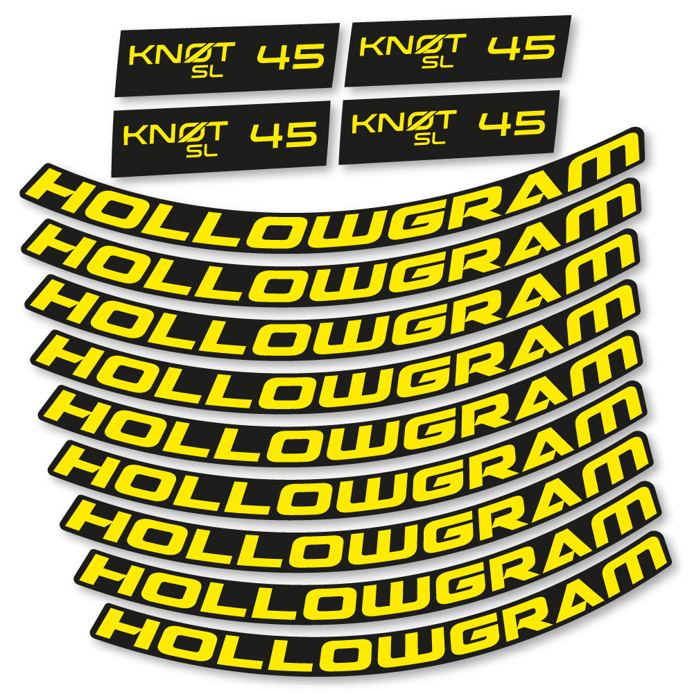 Autocollant Hollowgram Knot SL 45, Roues Route 45 mm, Autocollant Vélo vinyle
