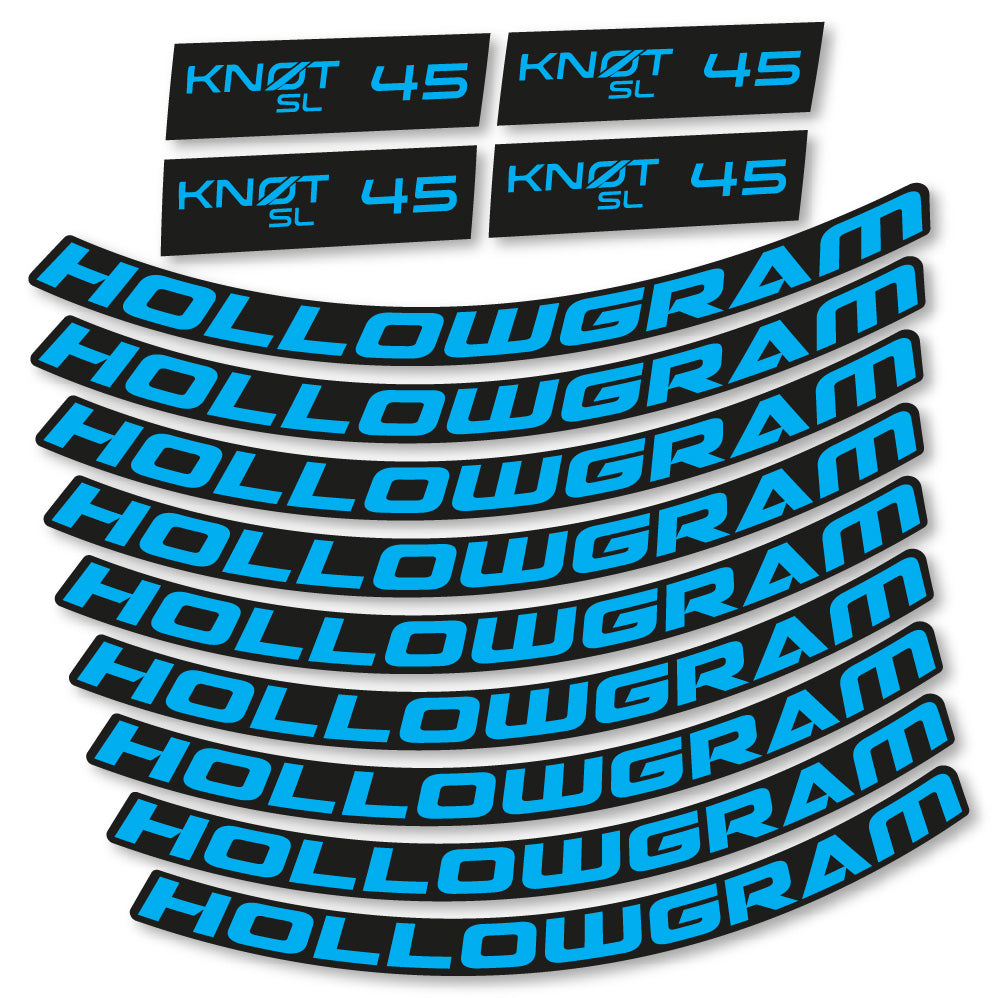 Autocollant Hollowgram Knot SL 45, Roues Route 45 mm, Autocollant Vélo vinyle