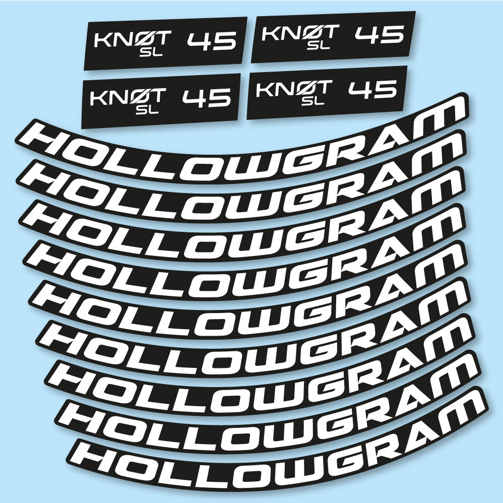 Autocollant Hollowgram Knot SL 45, Roues Route 45 mm, Autocollant Vélo vinyle