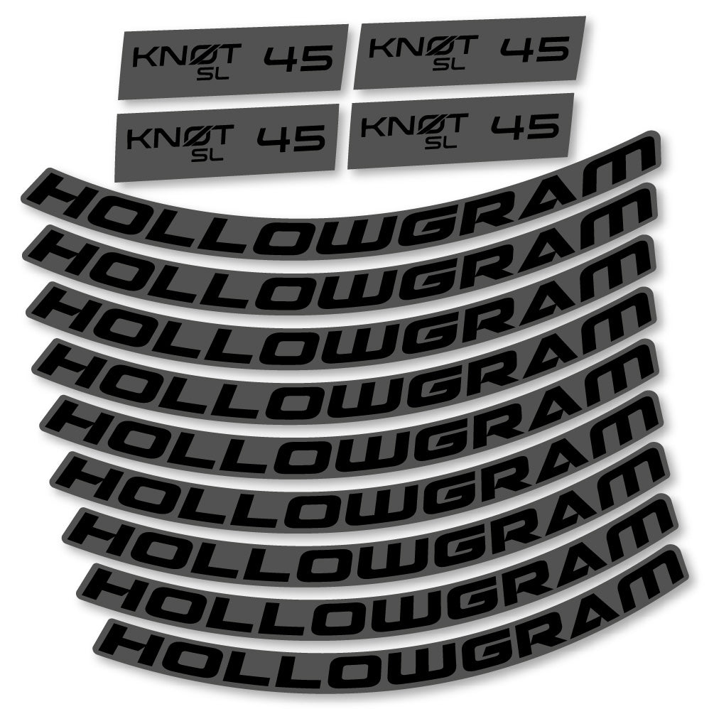 Autocollant Hollowgram Knot SL 45, Roues Route 45 mm, Autocollant Vélo vinyle