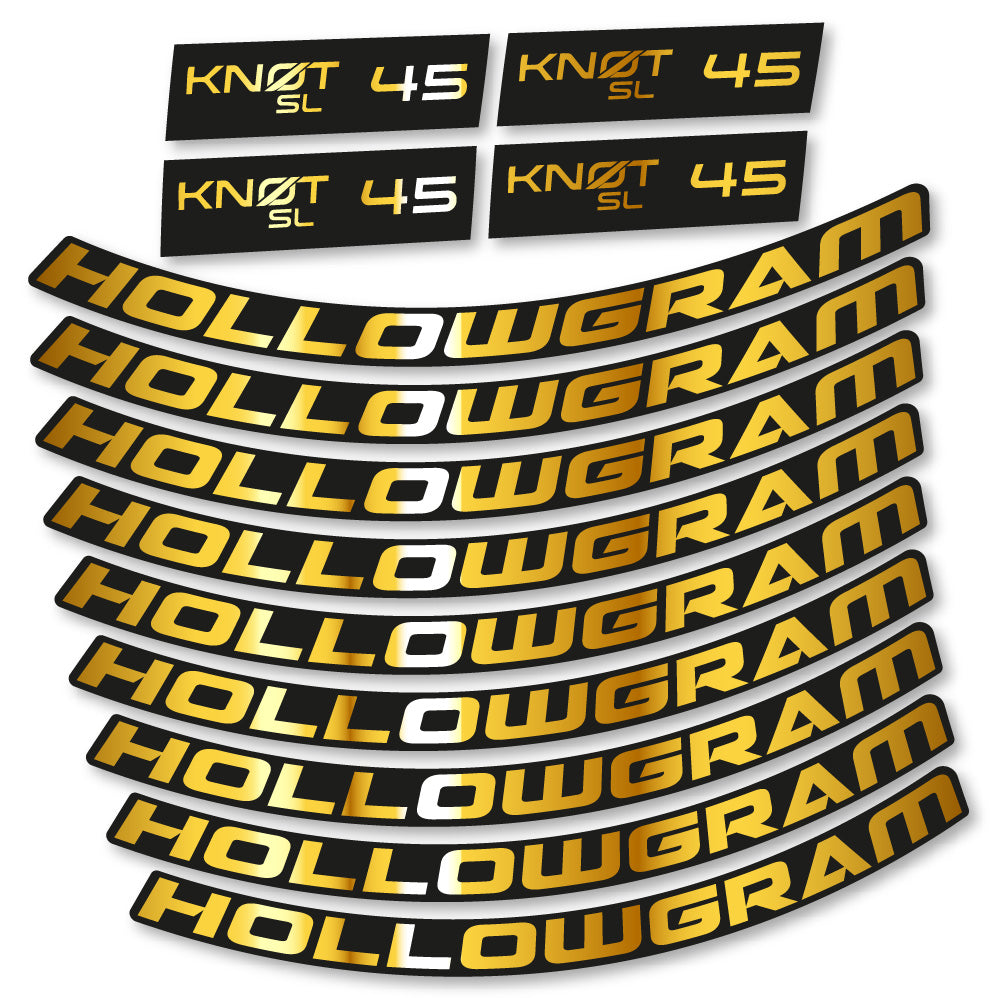 Autocollant Hollowgram Knot SL 45, Roues Route 45 mm, Autocollant Vélo vinyle