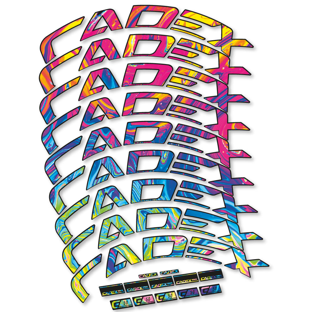 Autocollant Cadex 50 Ultra Disc, Roues Route 50 mm, Autocollant Vélo vinyle